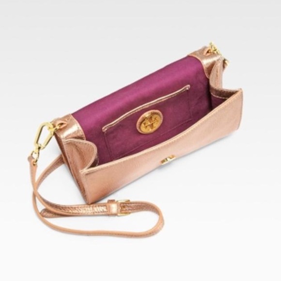 Tory Burch Perforated Logo Royal Salmon Rose - Picture 2 of 4